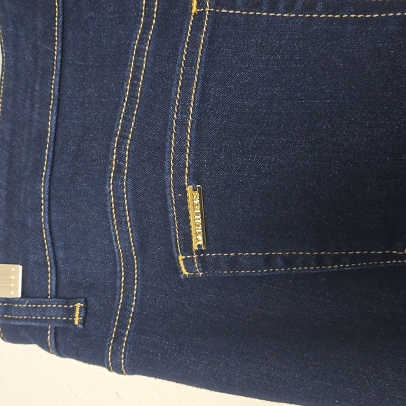 NWT MICHAEL Michael Kors Gold Buttons Sailor Blue Jeans Size 8 - Picture 5 of 10